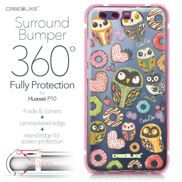 Huawei P10 case Owl Graphic Design 3315 Bumper Case Protection | CASEiLIKE.com