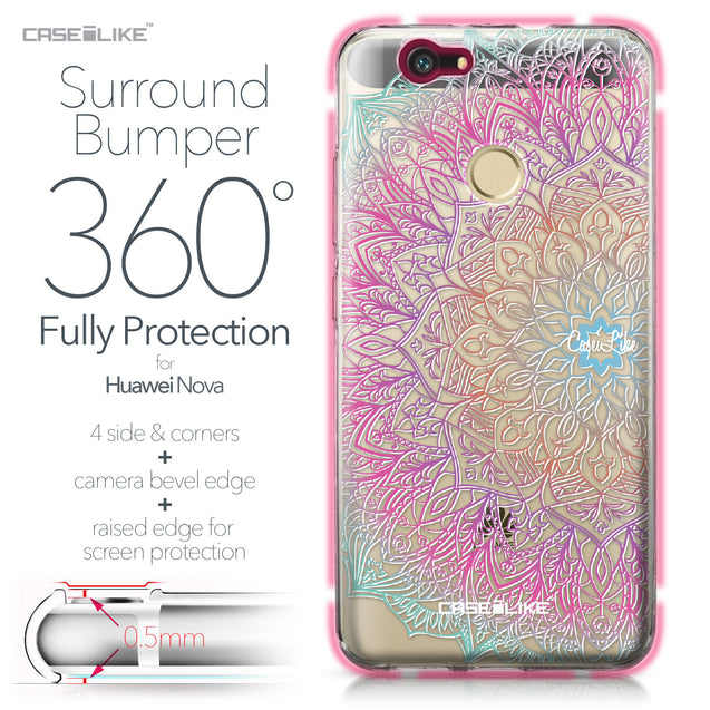 Huawei Nova case Mandala Art 2090 Bumper Case Protection | CASEiLIKE.com