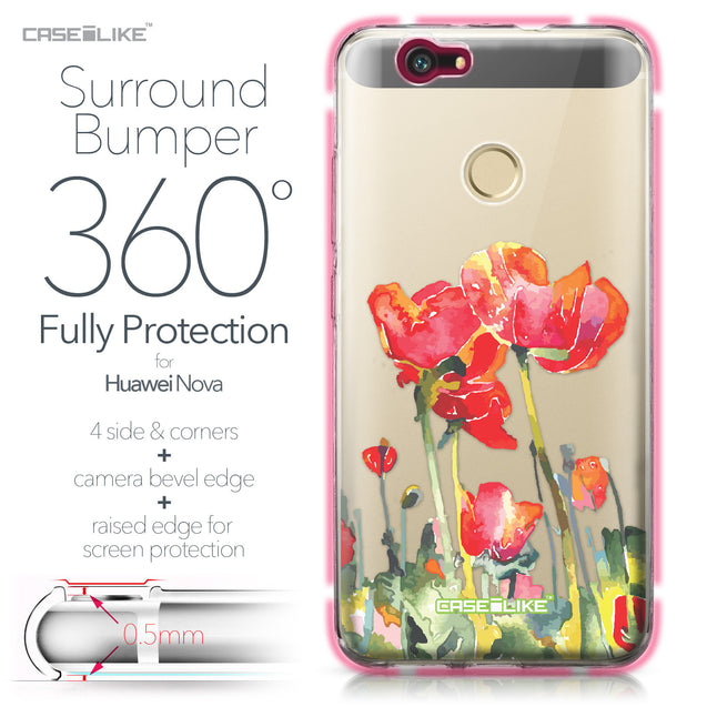 Huawei Nova case Watercolor Floral 2230 Bumper Case Protection | CASEiLIKE.com
