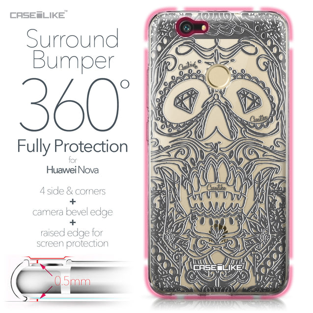 Huawei Nova case Art of Skull 2524 Bumper Case Protection | CASEiLIKE.com