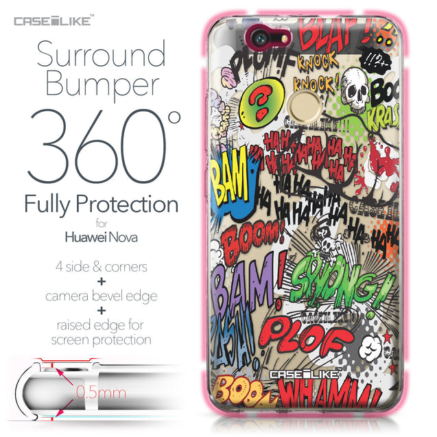 Huawei Nova case Comic Captions 2914 Bumper Case Protection | CASEiLIKE.com