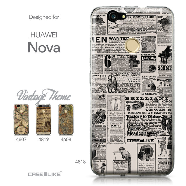 Huawei Nova case Vintage Newspaper Advertising 4818 Collection | CASEiLIKE.com