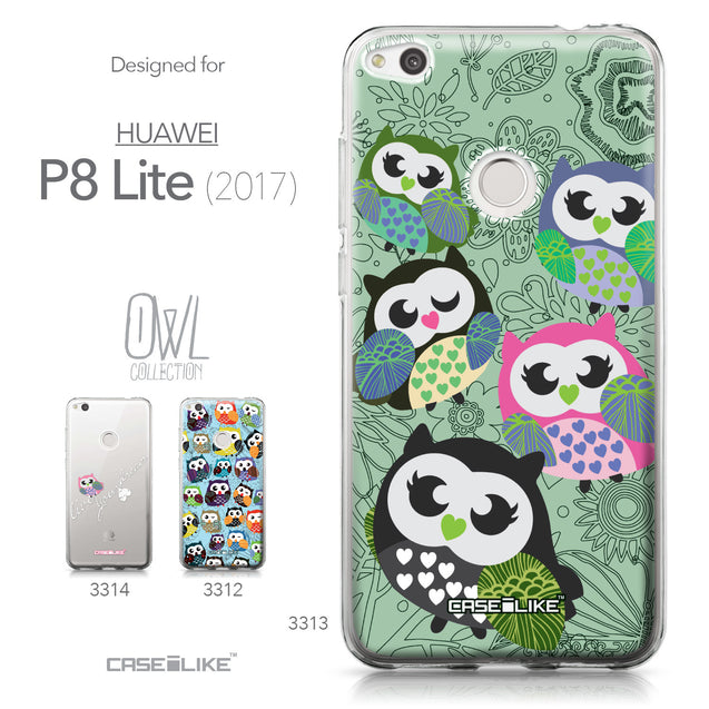 Huawei P8 Lite 2017 / P9 Lite 2017 / Honor 8 Lite / Nova Lite / GR3 2017 case Owl Graphic Design 3313 Collection | CASEiLIKE.com