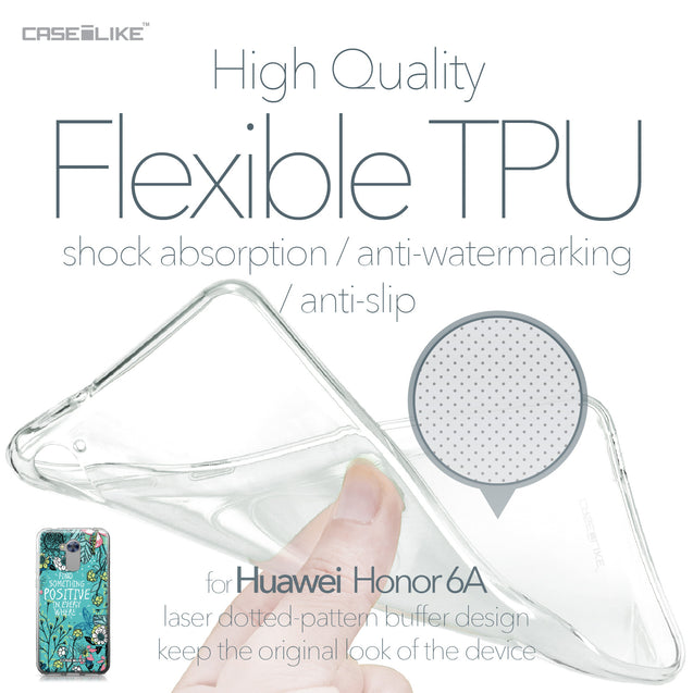 Huawei Honor 6A case Blooming Flowers Turquoise 2249 Soft Gel Silicone Case | CASEiLIKE.com