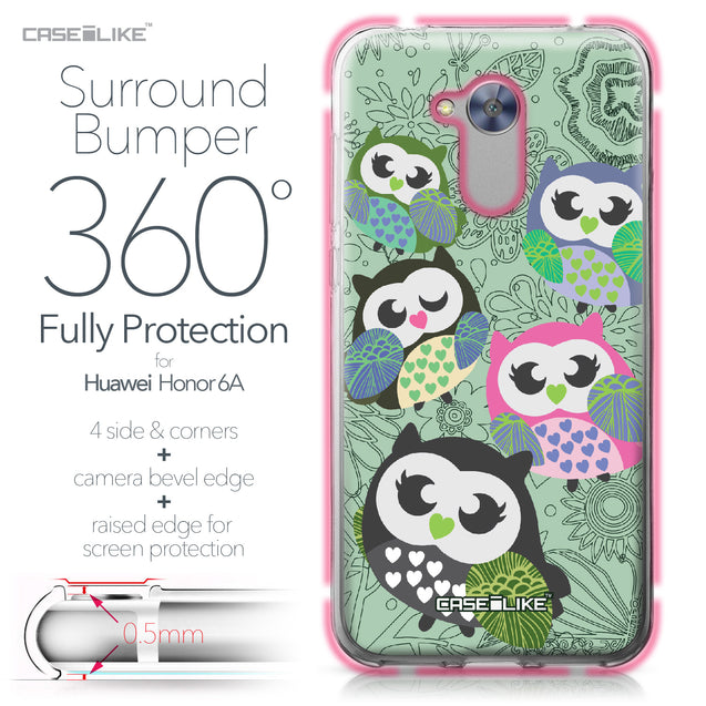 Huawei Honor 6A case Owl Graphic Design 3313 Bumper Case Protection | CASEiLIKE.com