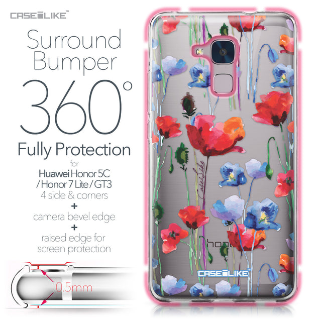 Huawei Honor 5C / Honor 7 Lite / GT3 case Watercolor Floral 2234 Bumper Case Protection | CASEiLIKE.com