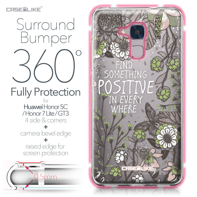 Huawei Honor 5C / Honor 7 Lite / GT3 case Blooming Flowers 2250 Bumper Case Protection | CASEiLIKE.com