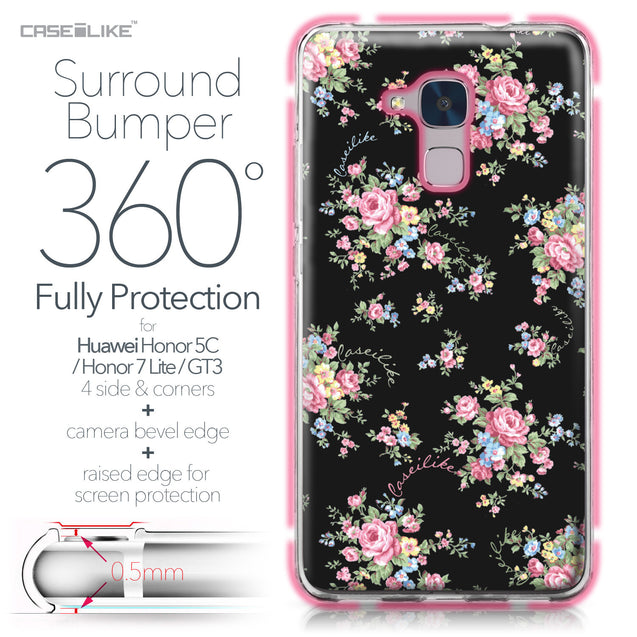 Huawei Honor 5C / Honor 7 Lite / GT3 case Floral Rose Classic 2261 Bumper Case Protection | CASEiLIKE.com