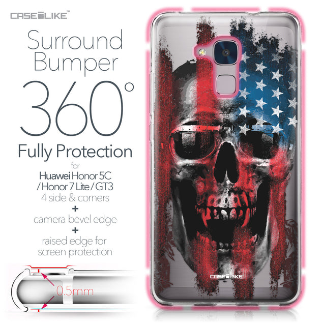 Huawei Honor 5C / Honor 7 Lite / GT3 case Art of Skull 2532 Bumper Case Protection | CASEiLIKE.com