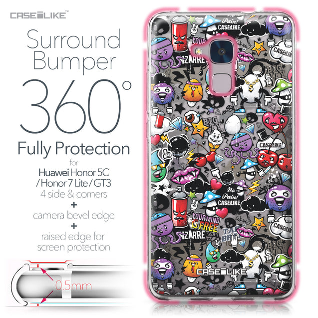Huawei Honor 5C / Honor 7 Lite / GT3 case Graffiti 2703 Bumper Case Protection | CASEiLIKE.com