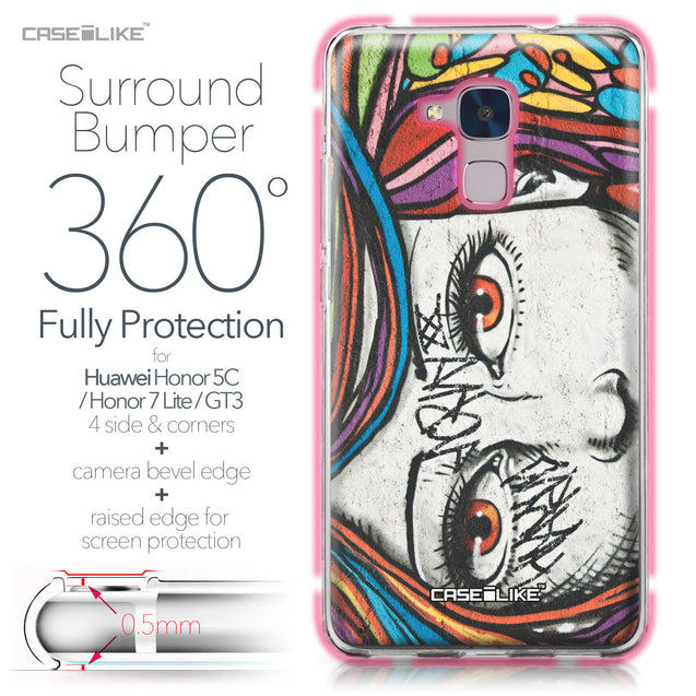 Huawei Honor 5C / Honor 7 Lite / GT3 case Graffiti Girl 2725 Bumper Case Protection | CASEiLIKE.com