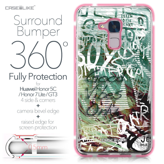 Huawei Honor 5C / Honor 7 Lite / GT3 case Graffiti 2728 Bumper Case Protection | CASEiLIKE.com