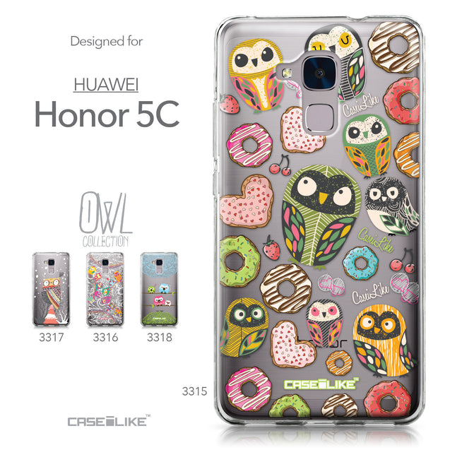 Huawei Honor 5C / Honor 7 Lite / GT3 case Owl Graphic Design 3315 Collection | CASEiLIKE.com