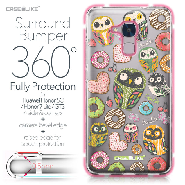 Huawei Honor 5C / Honor 7 Lite / GT3 case Owl Graphic Design 3315 Bumper Case Protection | CASEiLIKE.com