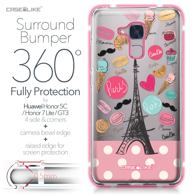 Huawei Honor 5C / Honor 7 Lite / GT3 case Paris Holiday 3904 Bumper Case Protection | CASEiLIKE.com