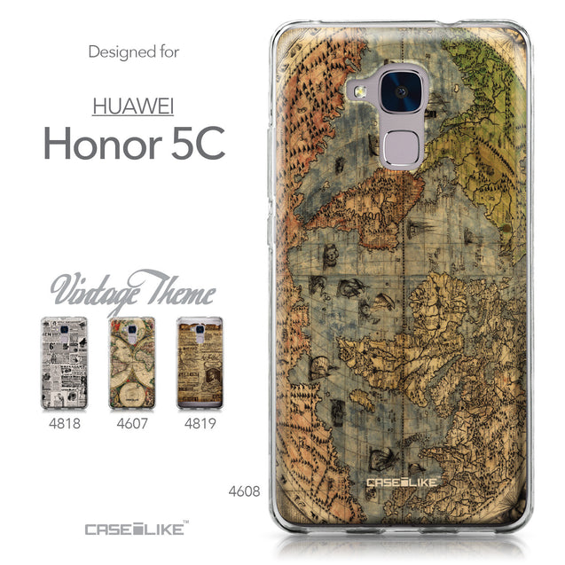 Huawei Honor 5C / Honor 7 Lite / GT3 case World Map Vintage 4608 Collection | CASEiLIKE.com