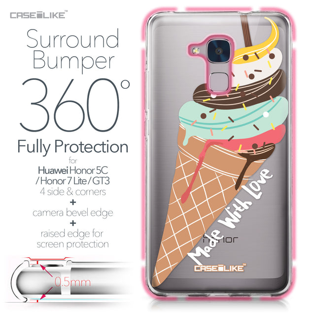 Huawei Honor 5C / Honor 7 Lite / GT3 case Ice Cream 4820 Bumper Case Protection | CASEiLIKE.com
