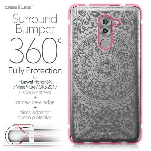 Huawei Honor 6X / Mate 9 Lite / GR5 2017 case Indian Line Art 2063 Bumper Case Protection | CASEiLIKE.com