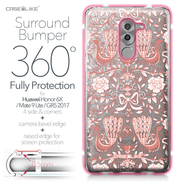 Huawei Honor 6X / Mate 9 Lite / GR5 2017 case Roses Ornamental Skulls Peacocks 2237 Bumper Case Protection | CASEiLIKE.com