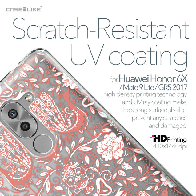 Huawei Honor 6X / Mate 9 Lite / GR5 2017 case Roses Ornamental Skulls Peacocks 2237 with UV-Coating Scratch-Resistant Case | CASEiLIKE.com