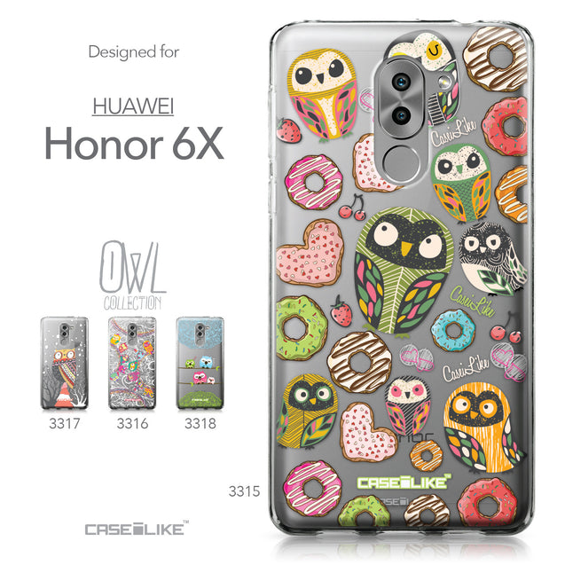 Huawei Honor 6X / Mate 9 Lite / GR5 2017 case Owl Graphic Design 3315 Collection | CASEiLIKE.com