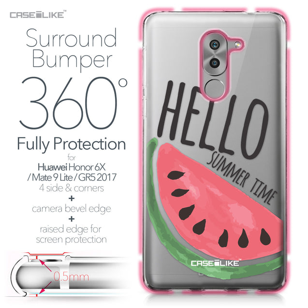 Huawei Honor 6X / Mate 9 Lite / GR5 2017 case Water Melon 4821 Bumper Case Protection | CASEiLIKE.com