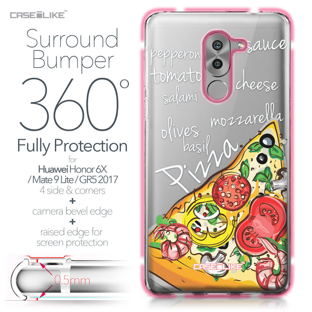 Huawei Honor 6X / Mate 9 Lite / GR5 2017 case Pizza 4822 Bumper Case Protection | CASEiLIKE.com