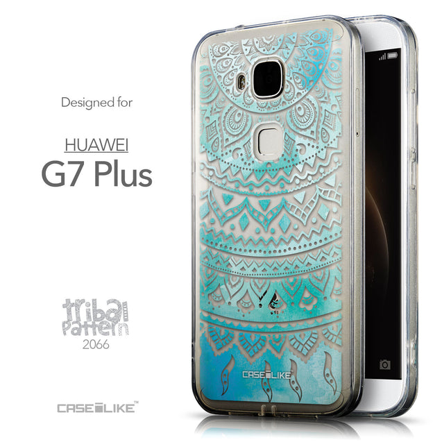 Front & Side View - CASEiLIKE Huawei G7 Plus back cover Indian Line Art 2066