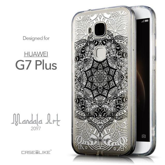 Front & Side View - CASEiLIKE Huawei G7 Plus back cover Mandala Art 2097