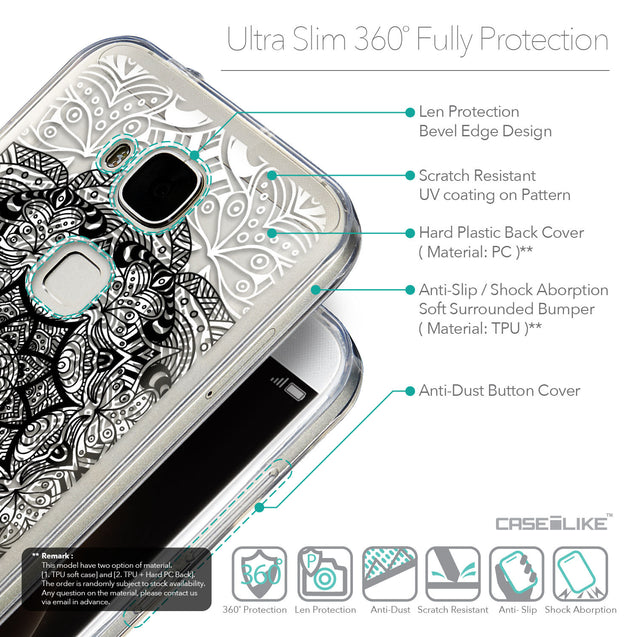 Details in English - CASEiLIKE Huawei G7 Plus back cover Mandala Art 2097