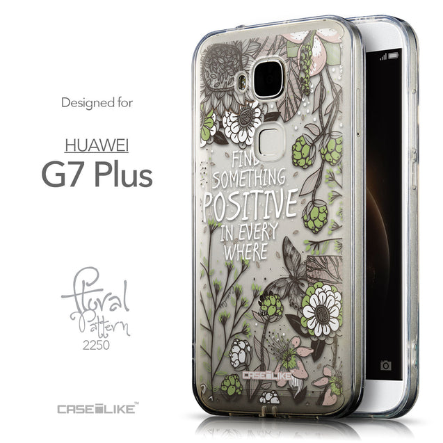 Front & Side View - CASEiLIKE Huawei G7 Plus back cover Blooming Flowers 2250