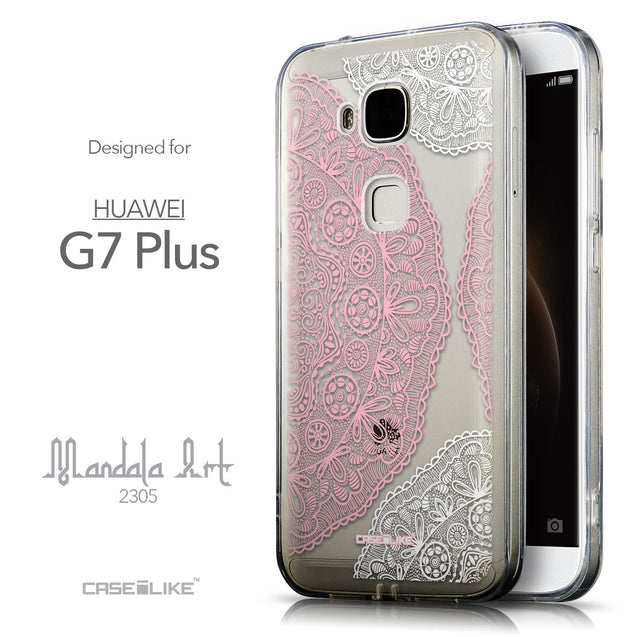 Front & Side View - CASEiLIKE Huawei G7 Plus back cover Mandala Art 2305