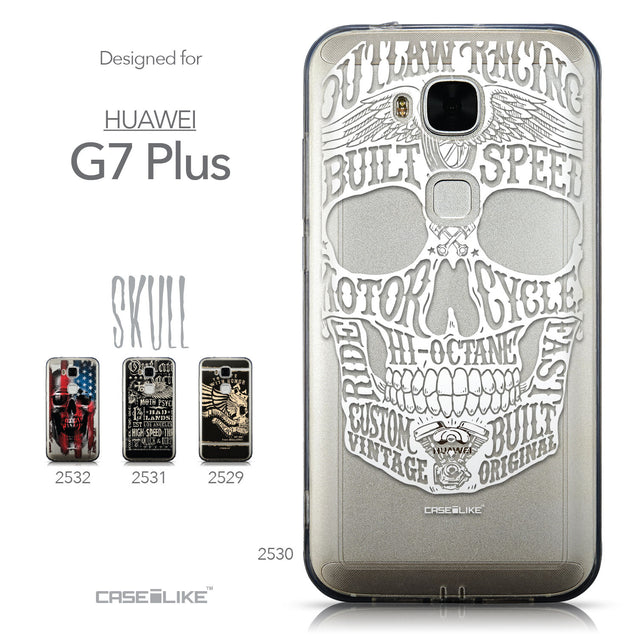 Collection - CASEiLIKE Huawei G7 Plus back cover Art of Skull 2530