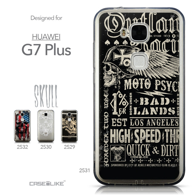 Collection - CASEiLIKE Huawei G7 Plus back cover Art of Skull 2531
