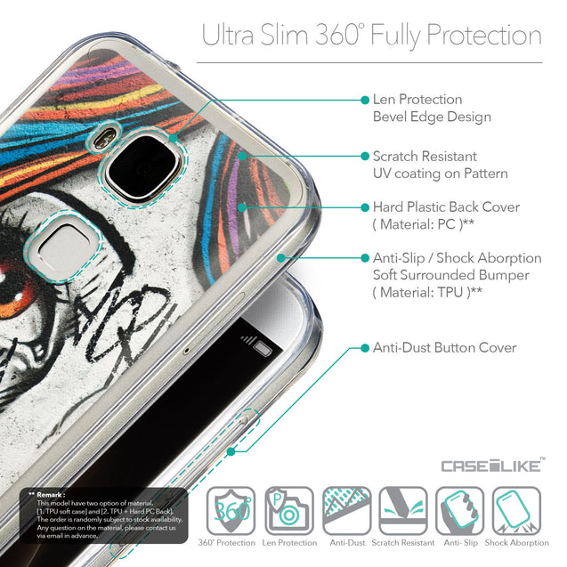 Details in English - CASEiLIKE Huawei G7 Plus back cover Graffiti Girl 2724