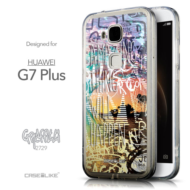 Front & Side View - CASEiLIKE Huawei G7 Plus back cover Graffiti 2729