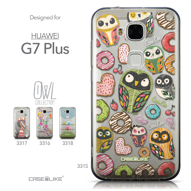 Collection - CASEiLIKE Huawei G7 Plus back cover Owl Graphic Design 3315
