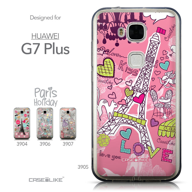 Collection - CASEiLIKE Huawei G7 Plus back cover Paris Holiday 3905