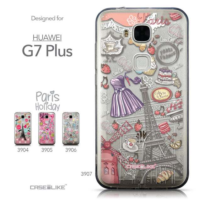 Collection - CASEiLIKE Huawei G7 Plus back cover Paris Holiday 3907