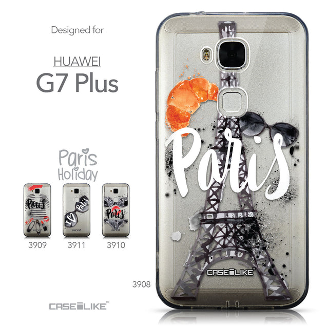 Collection - CASEiLIKE Huawei G7 Plus back cover Paris Holiday 3908