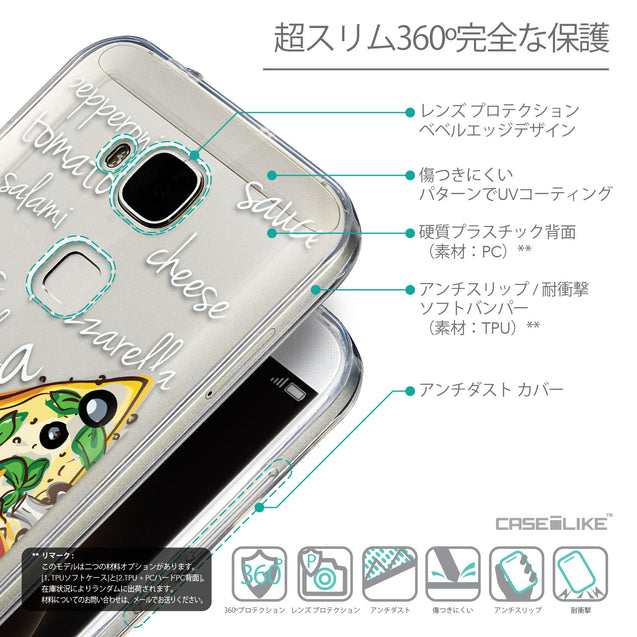 Details in Japanese - CASEiLIKE Huawei G7 Plus back cover Pizza 4822