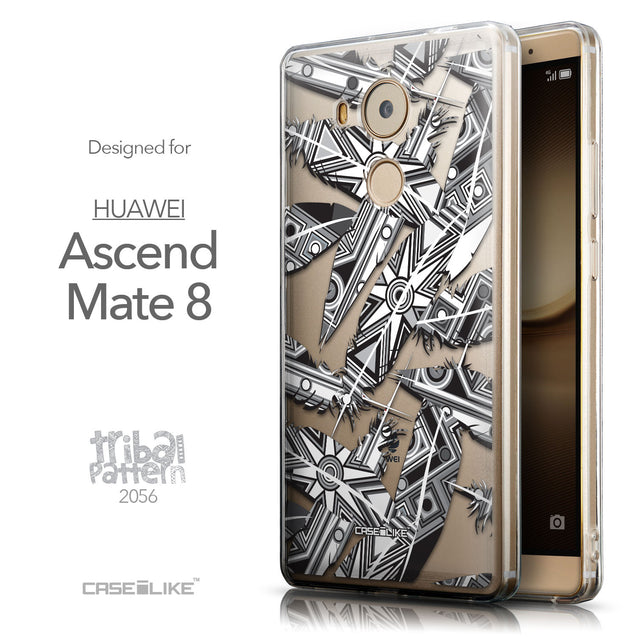 Front & Side View - CASEiLIKE Huawei Mate 8 back cover Indian Tribal Theme Pattern 2056