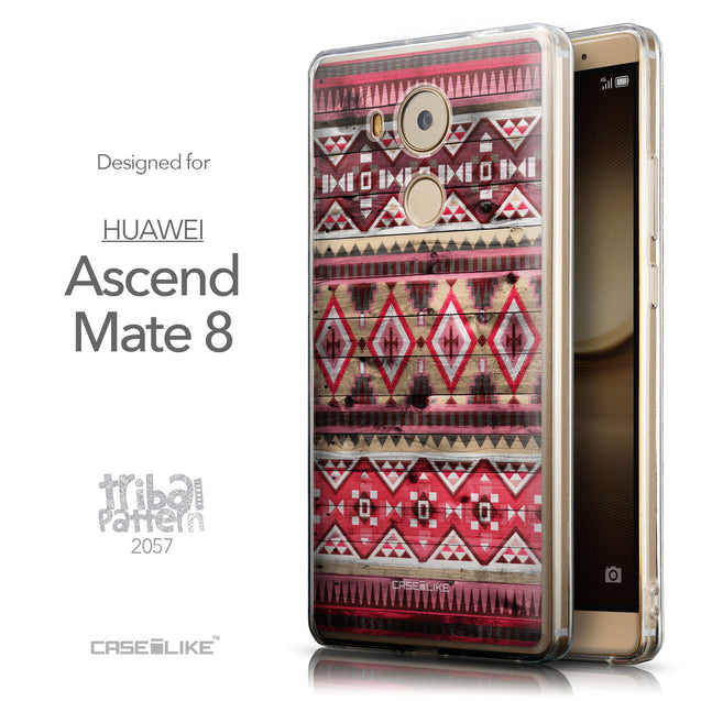 Front & Side View - CASEiLIKE Huawei Mate 8 back cover Indian Tribal Theme Pattern 2057