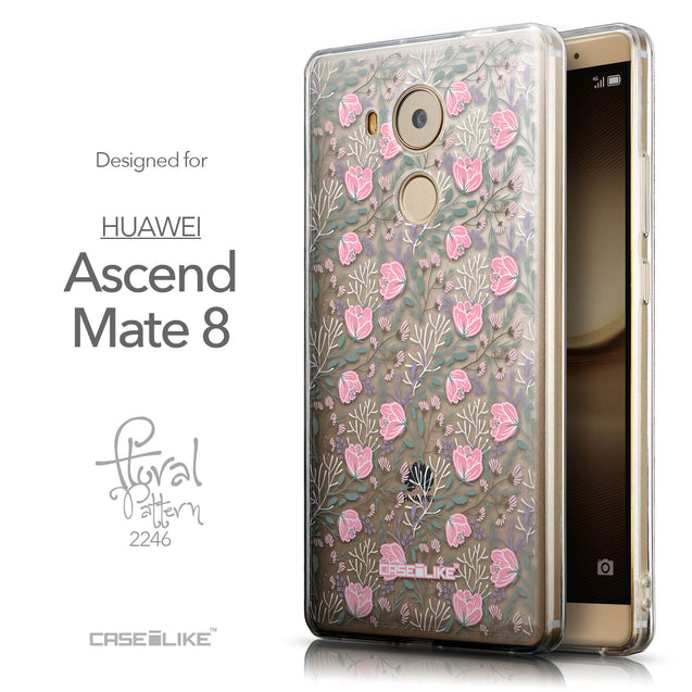 Front & Side View - CASEiLIKE Huawei Mate 8 back cover Flowers Herbs 2246