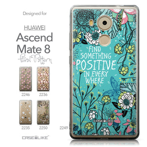 Collection - CASEiLIKE Huawei Mate 8 back cover Blooming Flowers Turquoise 2249
