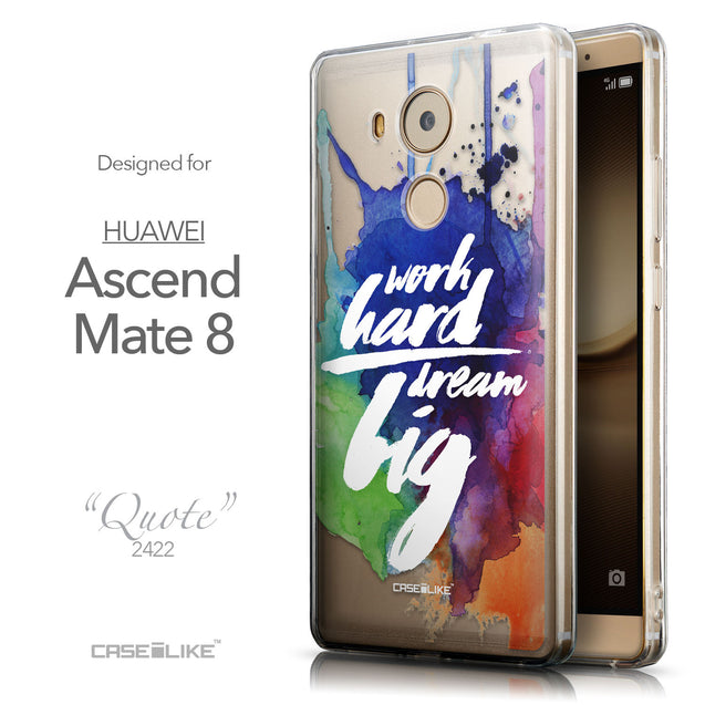 Front & Side View - CASEiLIKE Huawei Mate 8 back cover Quote 2422