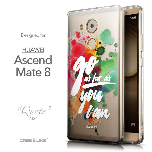 Front & Side View - CASEiLIKE Huawei Mate 8 back cover Quote 2424