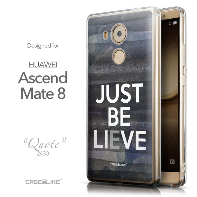 Front & Side View - CASEiLIKE Huawei Mate 8 back cover Quote 2430