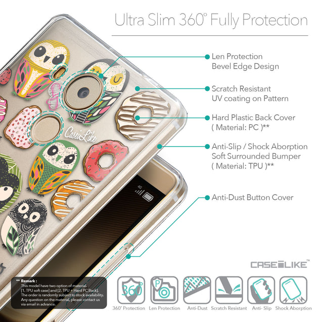 Details in English - CASEiLIKE Huawei Mate 8 back cover Owl Graphic Design 3315