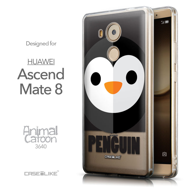 Front & Side View - CASEiLIKE Huawei Mate 8 back cover Animal Cartoon 3640